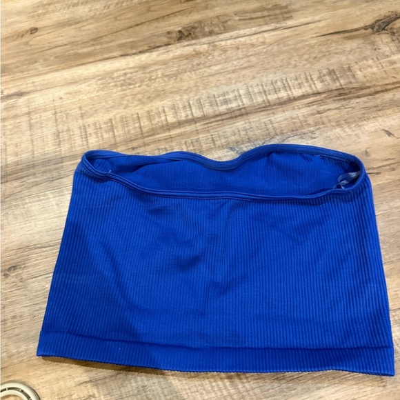 Dynamite Blue Ribbed Tank Top - Picture 3 of 4